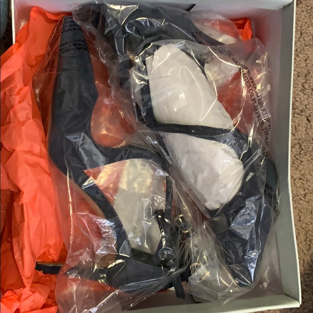 Sole Society Navy Blue Suede Strappy Pumps